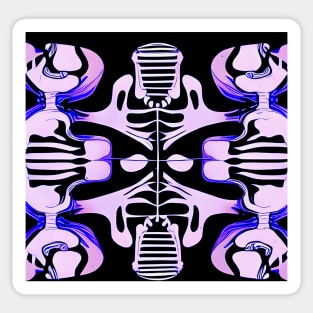 Skeleton and Bones (Lavender Purple) Sticker